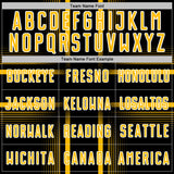 Custom Black Gold-White Lines Sublimation Soccer Uniform Jersey