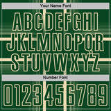Custom Green Cream Lines Sublimation Soccer Uniform Jersey
