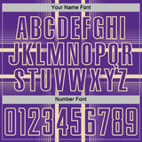Custom Purple Cream Lines Sublimation Soccer Uniform Jersey