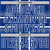 Custom Royal White Lines Sublimation Soccer Uniform Jersey