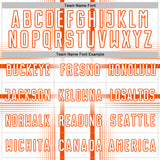 Custom White Orange Lines Sublimation Soccer Uniform Jersey