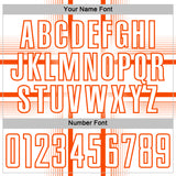 Custom White Orange Lines Sublimation Soccer Uniform Jersey