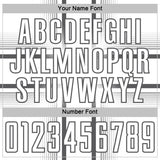 Custom White Steel Gray Lines Sublimation Soccer Uniform Jersey