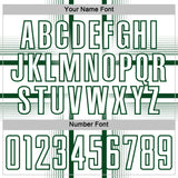 Custom White Green Lines Sublimation Soccer Uniform Jersey