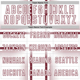 Custom White Burgundy Lines Sublimation Soccer Uniform Jersey