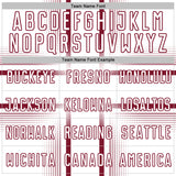 Custom White Crimson Lines Sublimation Soccer Uniform Jersey