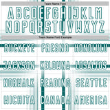 Custom White Teal Lines Sublimation Soccer Uniform Jersey