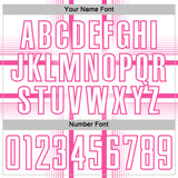 Custom White Pink Lines Sublimation Soccer Uniform Jersey