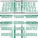 Custom White Kelly Green Lines Sublimation Soccer Uniform Jersey