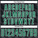 Custom Black Kelly Green-White Slant Lines Sports Sublimation Soccer Uniform Jersey