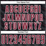 Custom Black Crimson-White Slant Lines Sports Sublimation Soccer Uniform Jersey