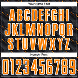 Custom Black Bay Orange-White Slant Lines Sports Sublimation Soccer Uniform Jersey