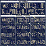 Custom Navy Cream Slant Lines Sports Sublimation Soccer Uniform Jersey