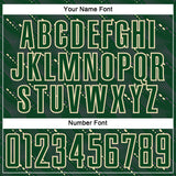 Custom Green Cream Slant Lines Sports Sublimation Soccer Uniform Jersey