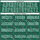 Custom Kelly Green White Slant Lines Sports Sublimation Soccer Uniform Jersey