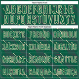 Custom Kelly Green Cream Slant Lines Sports Sublimation Soccer Uniform Jersey