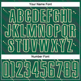 Custom Kelly Green Cream Slant Lines Sports Sublimation Soccer Uniform Jersey