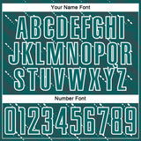 Custom Teal White Slant Lines Sports Sublimation Soccer Uniform Jersey