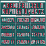 Custom Teal Crimson-White Slant Lines Sports Sublimation Soccer Uniform Jersey