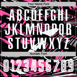 Custom Figure White Black-Pink Fluid Art Splash Sublimation Soccer Uniform Jersey