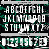 Custom Figure White Black-Kelly Green Fluid Art Splash Sublimation Soccer Uniform Jersey