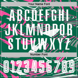 Custom Figure White Kelly Green-Pink Fluid Art Splash Sublimation Soccer Uniform Jersey