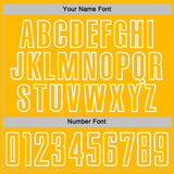 Custom Black Gold-White Geometric Shape Sublimation Soccer Uniform Jersey