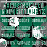 Custom Black Kelly Green-White Geometric Shape Sublimation Soccer Uniform Jersey