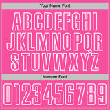 Custom Light Blue Pink-White Geometric Shape Sublimation Soccer Uniform Jersey