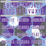 Custom Light Blue Purple-White Geometric Shape Sublimation Soccer Uniform Jersey