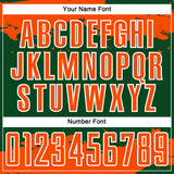 Custom Green Orange-White Abstract Fragment Art Sublimation Soccer Uniform Jersey