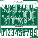 Custom Kelly Green White Abstract Fragment Art Sublimation Soccer Uniform Jersey