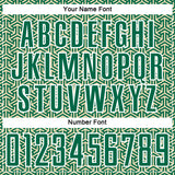 Custom Kelly Green Cream-White Geometric Arrow Sublimation Soccer Uniform Jersey