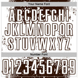Custom Brown White Abstract Splatter Grunge Art Sports Sublimation Soccer Uniform Jersey