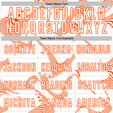 Custom White Orange Curve Lines Sports Sublimation Soccer Uniform Jersey