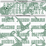 Custom White Green Curve Lines Sports Sublimation Soccer Uniform Jersey