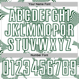 Custom White Green Curve Lines Sports Sublimation Soccer Uniform Jersey