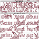 Custom White Burgundy Curve Lines Sports Sublimation Soccer Uniform Jersey