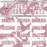 Custom White Crimson Curve Lines Sports Sublimation Soccer Uniform Jersey