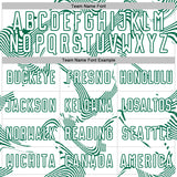 Custom White Kelly Green Curve Lines Sports Sublimation Soccer Uniform Jersey