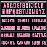 Custom Black Pink-White Geometric Shape Sports Sublimation Soccer Uniform Jersey