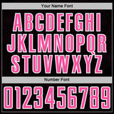 Custom Black Pink-White Geometric Shape Sports Sublimation Soccer Uniform Jersey