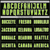 Custom Black Neon Green-White Geometric Shape Sports Sublimation Soccer Uniform Jersey