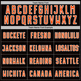 Custom Black Orange-White Geometric Shape Sports Sublimation Soccer Uniform Jersey