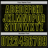 Custom Black Neon Yellow Geometric Shape Sports Sublimation Soccer Uniform Jersey