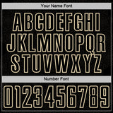 Custom Black Cream Geometric Shape Sports Sublimation Soccer Uniform Jersey