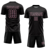 Custom Black Light Pink Geometric Shape Sports Sublimation Soccer Uniform Jersey