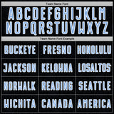 Custom Black Light Blue-White Geometric Shape Sports Sublimation Soccer Uniform Jersey