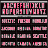 Custom Black Neon Pink-White Geometric Shape Sports Sublimation Soccer Uniform Jersey