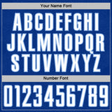 Custom Royal White-Light Blue Geometric Shape Sports Sublimation Soccer Uniform Jersey